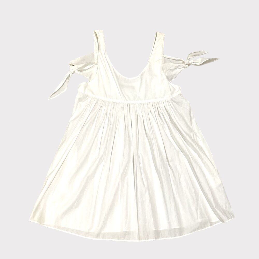 Zara White Poplin Dress SZ M NWOT
